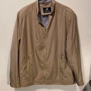 West Louis Jacket‎ Mens Size S/M Tan Full Zip Up Pockets